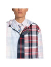 Fun Mix Madras Cotton Relaxed Hooded Jacket - THOM BROWNE - BALAAN 4