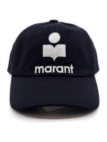 Isabel Marant Tyrone Logo Hat Black CQ001XFA A1C09A BKEC - ISABEL MARANT ETOILE - BALAAN 1