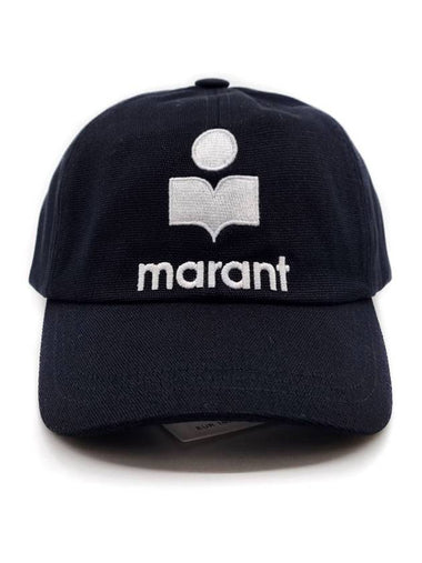 Isabel Marant Tyrone Logo Hat Black CQ001XFB A3C05A BKEC - ISABEL MARANT ETOILE - BALAAN 1