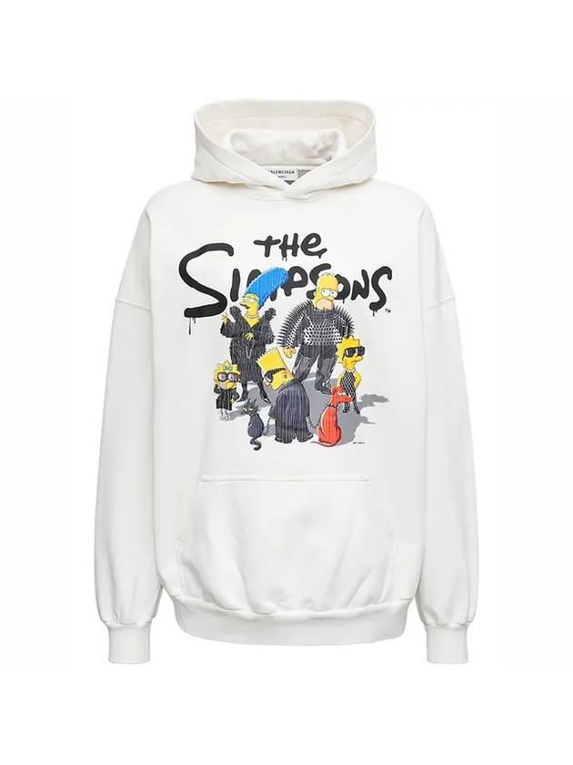 The Simpsons Printed Hoodie White - BALENCIAGA - BALAAN 1