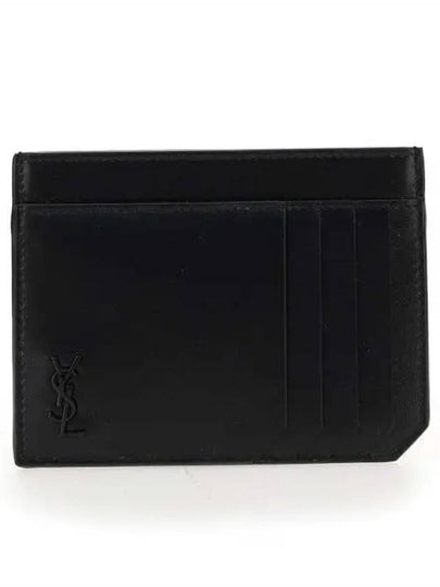 Monogram Card Wallet Black - SAINT LAURENT - BALAAN 2