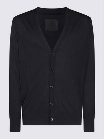 Cotton Silk Cardigan Night Blue - GIVENCHY - BALAAN 2