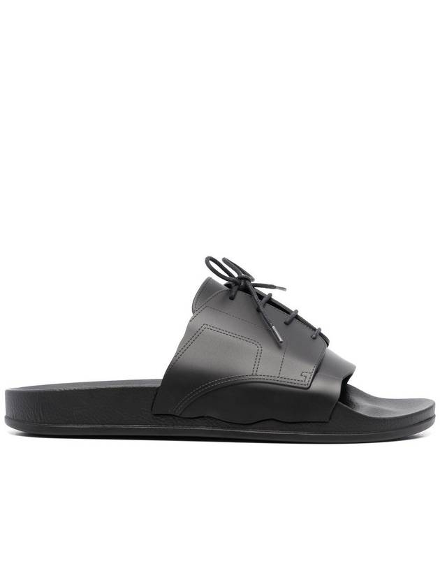 Men's Lace Up Pool Slippers Black - MAISON MARGIELA - BALAAN 2