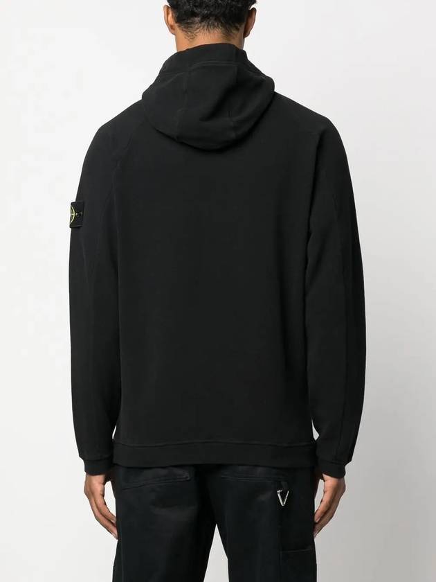 Men s Logo Patch Hooded Sweatshirt Black 771561051 V0029 - STONE ISLAND - BALAAN 4