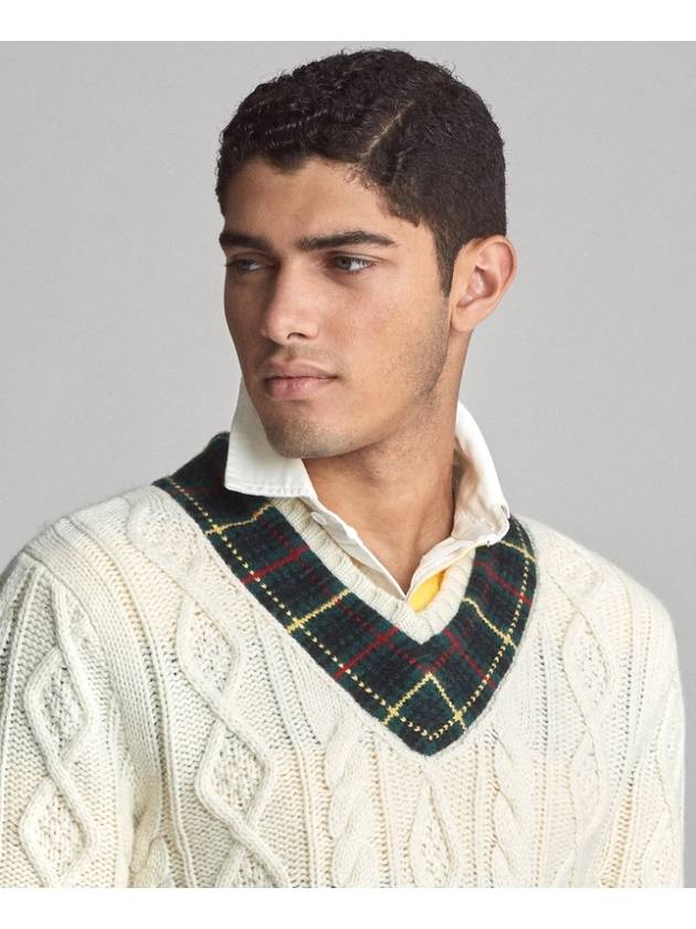 Plaid trim PLAID TRIM cricket sweater 100 - POLO RALPH LAUREN - BALAAN 3