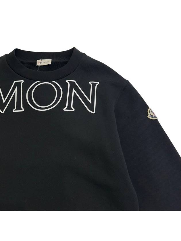 Women's Logo Patch Cotton Fleece Sweatshirt Black - MONCLER - BALAAN 3