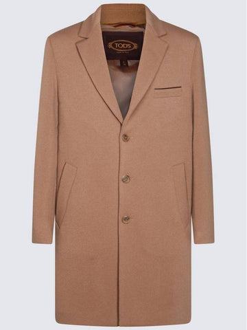 Tod'S Camel Wool Casual Jacket - TOD'S - BALAAN 1