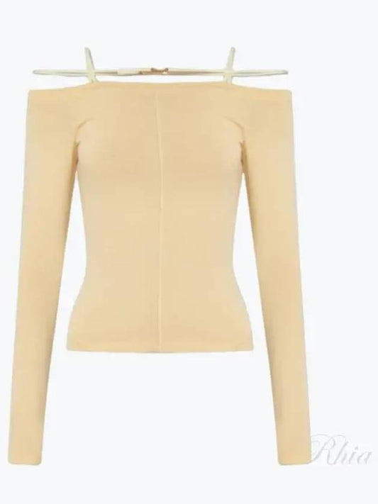 Women's Sierra Signature Long Sleeve T-Shirt Beige - JACQUEMUS - BALAAN 2