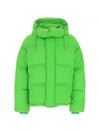 De Cour Heart Logo Hood Padding Lime Green - AMI - BALAAN 1