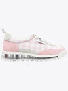 Gingham Boucle Clear Sole Tech Runner Low Top Sneakers Light Pink - THOM BROWNE - BALAAN 2