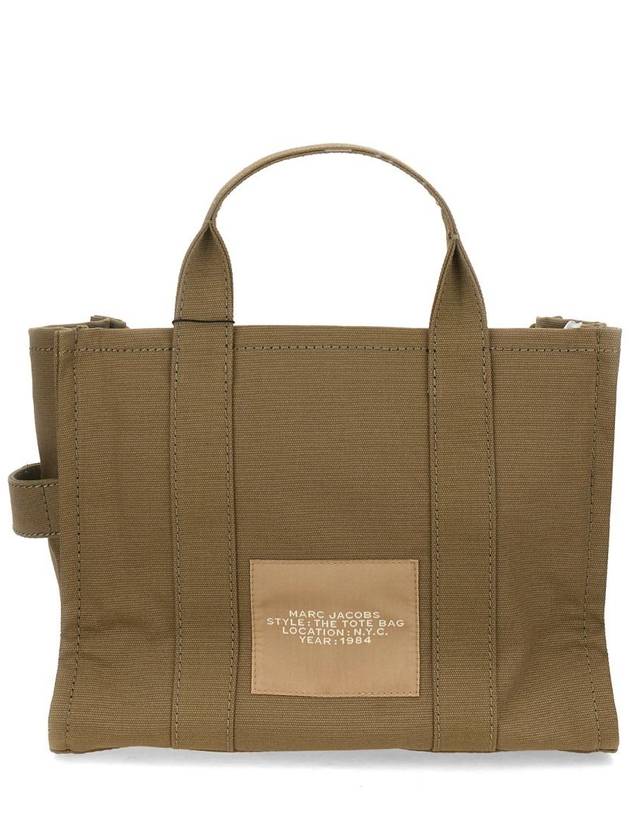 Logo Medium Canvas Tote Bag Slate Green - MARC JACOBS - BALAAN 6