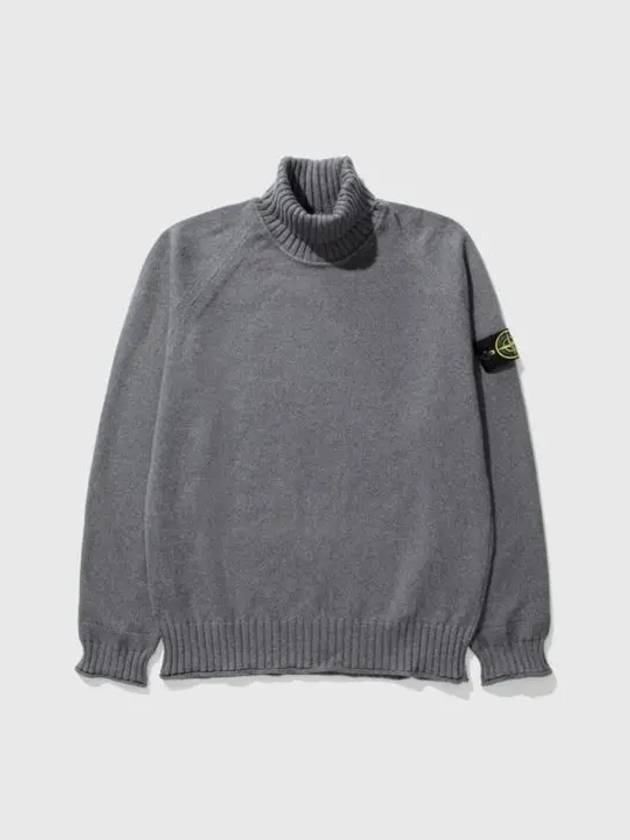 Stone Island Men s Gray 505A2 Winter Cotton Turtleneck Knit Sweater 7715505A2 V0067 - STONE ISLAND - BALAAN 5