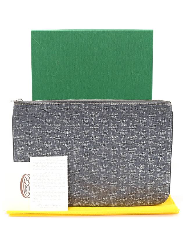 APMSENAT2 MM 51 Gray Color Goyadin Canvas Senna Clutch - GOYARD - BALAAN 2