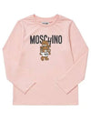 Long sleeve HUO00W LAA01 50209 Teddy bear logo print kids t shirt - MOSCHINO - BALAAN 1