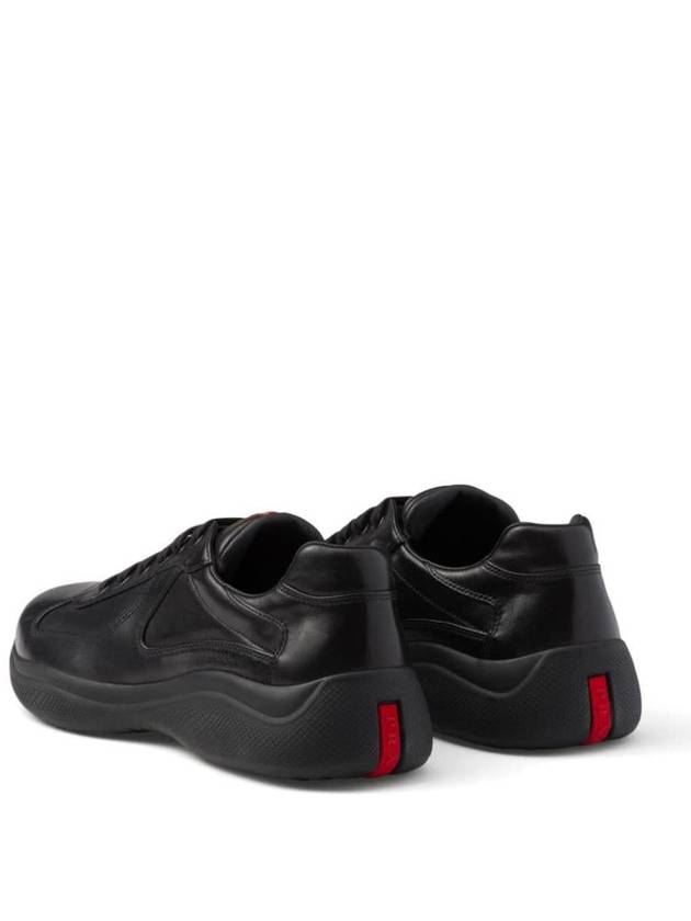 America's Cup Patent Leather Low Top Sneakers Black - PRADA - BALAAN 3