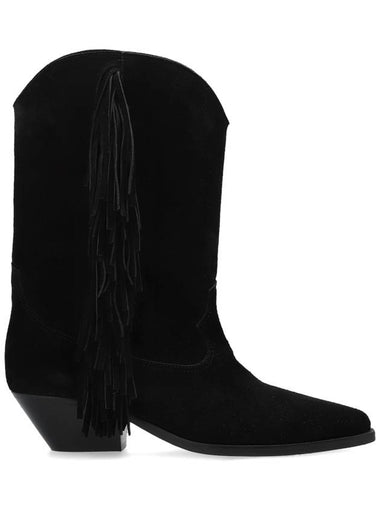 Isabel Marant Suede Heeled Ankle Boots Duerto, Women's, Black - ISABEL MARANT - BALAAN 1