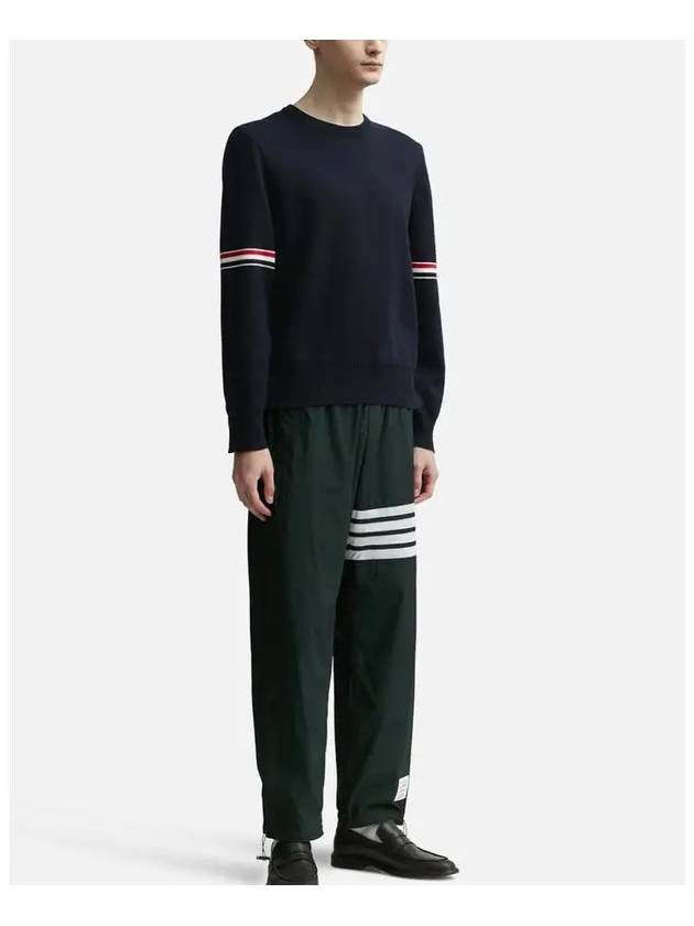 Men's Milan Stitch Armband Crew Neck Knit Top Navy - THOM BROWNE - BALAAN 7