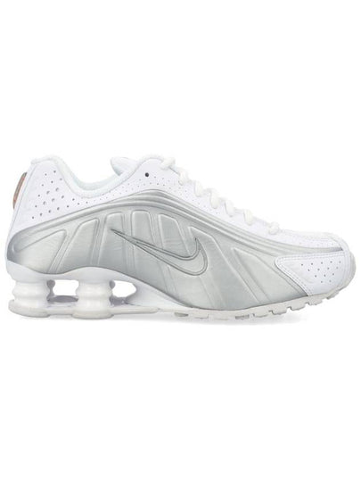 Shox R4 Low Top Sneakers White Metallic Silver - NIKE - BALAAN 2