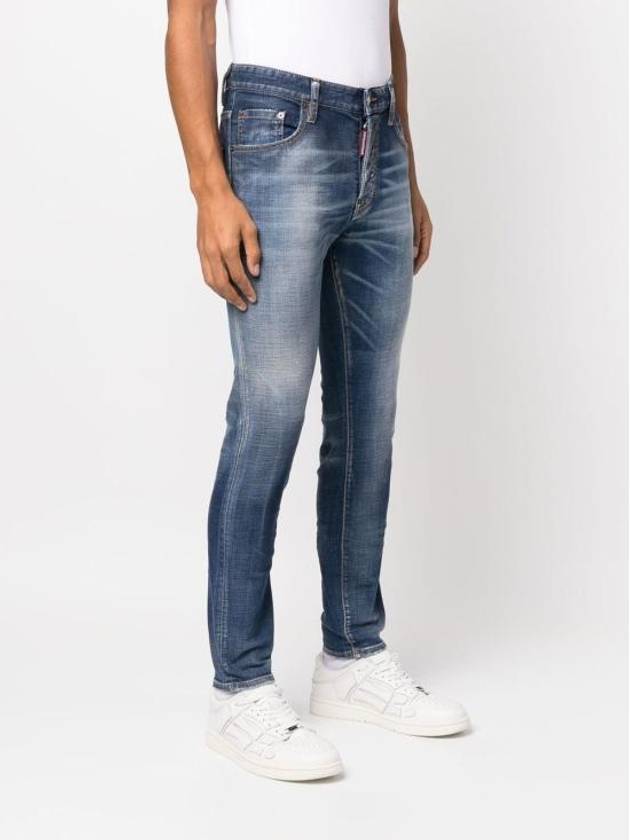 Skater Skinny Jeans Dark Blue - DSQUARED2 - BALAAN 7