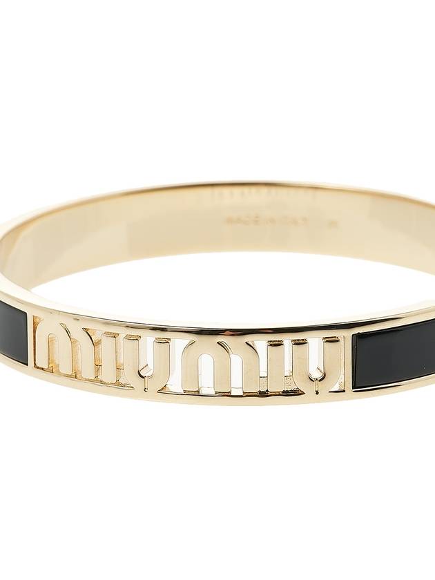 Enamel Metal Bracelet Black - MIU MIU - BALAAN 7