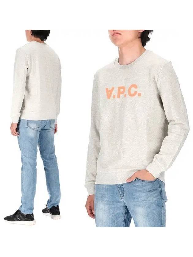 Men's VPC Color Logo Crew Neck Sweatshirt Grey - A.P.C. - BALAAN 2