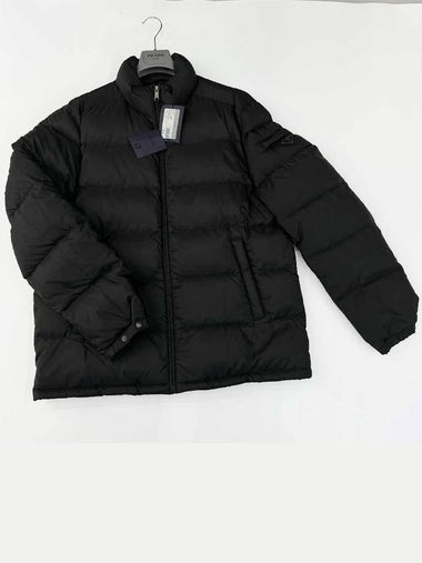 Plate logo down jacket black - PRADA - BALAAN 1