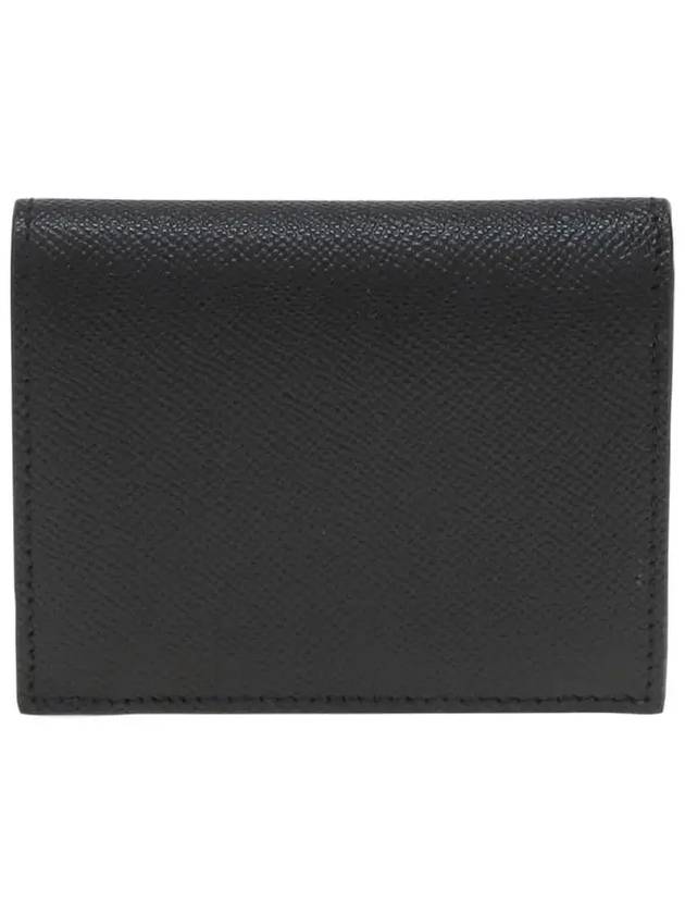 Gancini Compact Half Wallet Black - SALVATORE FERRAGAMO - BALAAN 4