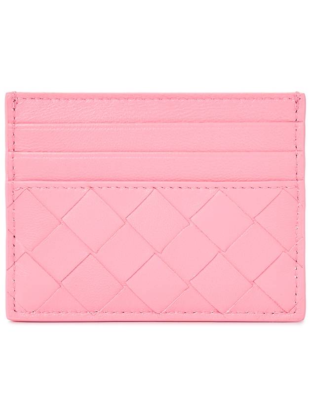 Intrecciato Leather Card Wallet Pink - BOTTEGA VENETA - BALAAN 3