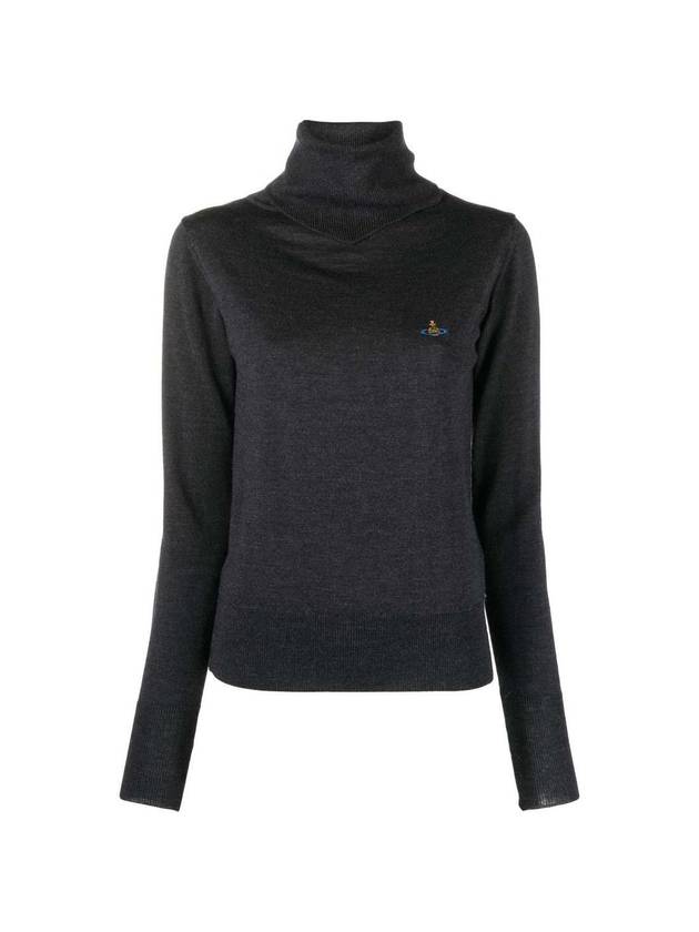 Julia Knit Turtleneck Dark Grey - VIVIENNE WESTWOOD - BALAAN 1