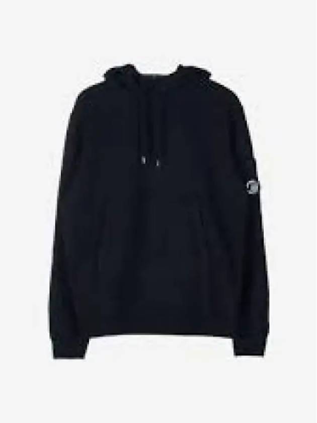 Brushed emulsified diagonal fleece logo hooded sweatshirt - CP COMPANY - BALAAN 2