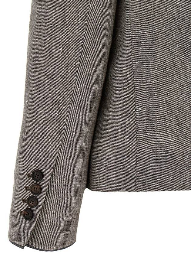 Brunello Cucinelli Double-Breasted Blazer - BRUNELLO CUCINELLI - BALAAN 4