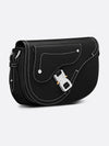 Saddle Grained Calfskin Strap Cross Bag Black - DIOR - BALAAN 2