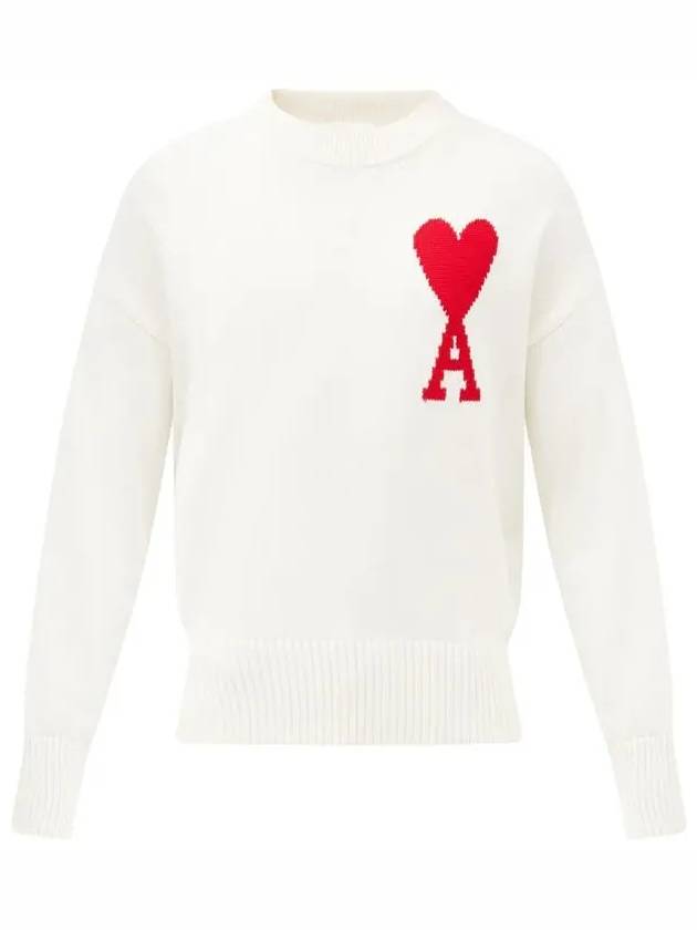 de Coeur de Coeur heart logo sweater white - AMI - BALAAN 1