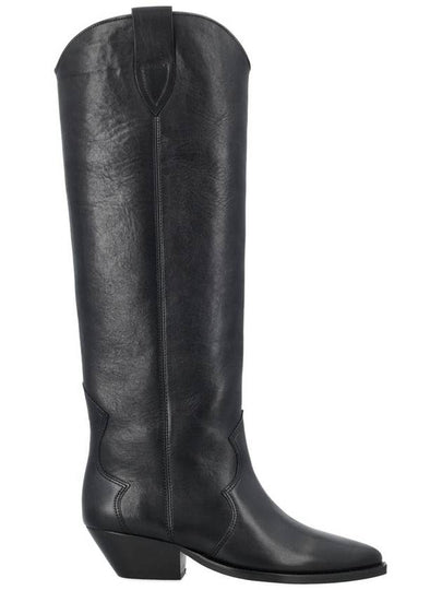 Denvee  Leather Long Boots Black - ISABEL MARANT - BALAAN 2