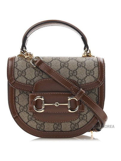 Horsebit 1955 Mini Top Handle Cross Bag Beige Brown - GUCCI - BALAAN 2