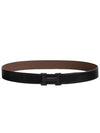 H Gold Buckle Reversible 32mm Leather Belt Noir Chocolate - HERMES - BALAAN 2