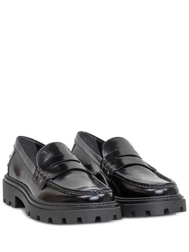 Leather Penny Loafers Black - TOD'S - BALAAN 3