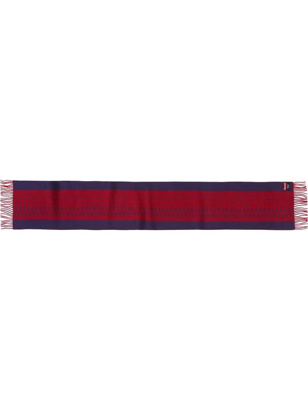 logo scarf shawl navy red logo scarf navy red - SUPREME - BALAAN 1