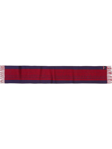 logo scarf shawl navy red logo scarf navy red - SUPREME - BALAAN 1