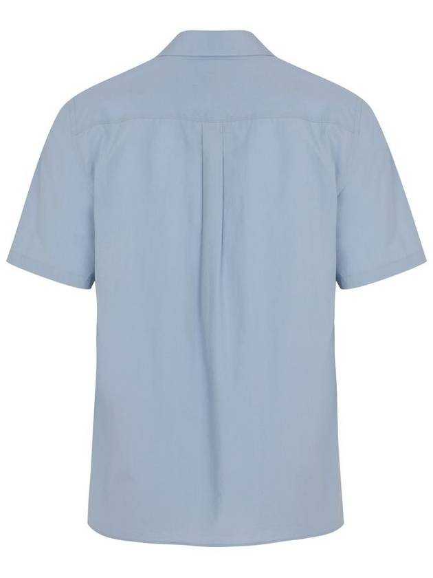 Open Collar Short Sleeve Shirt Blue - SOLEW - BALAAN 3