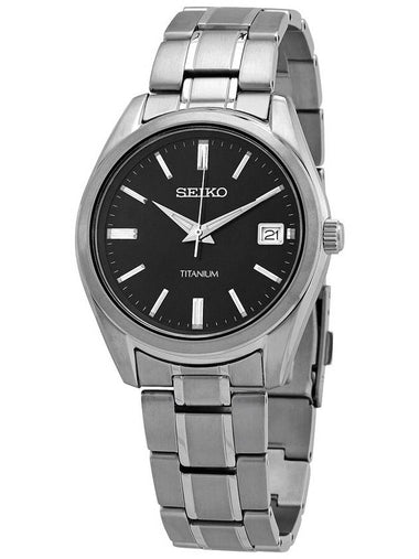 Seiko Classic Quartz Black Dial Men's Watch SUR375 - SEIKO - BALAAN 1