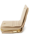 Matelasse Logo Zip Around Half Wallet Sand Beige - MIU MIU - BALAAN 7