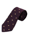 Interlocking GG Pattern Bee Print Tie Navy Red - GUCCI - BALAAN 3