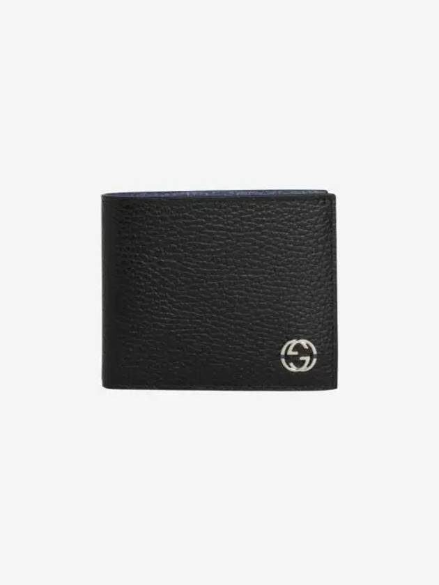 GG Interlocking Two Tone Half Wallet Black - GUCCI - BALAAN 2