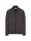 Waffen Patch Cotton Fleece Track Jacket Charcoal - STONE ISLAND - BALAAN 1