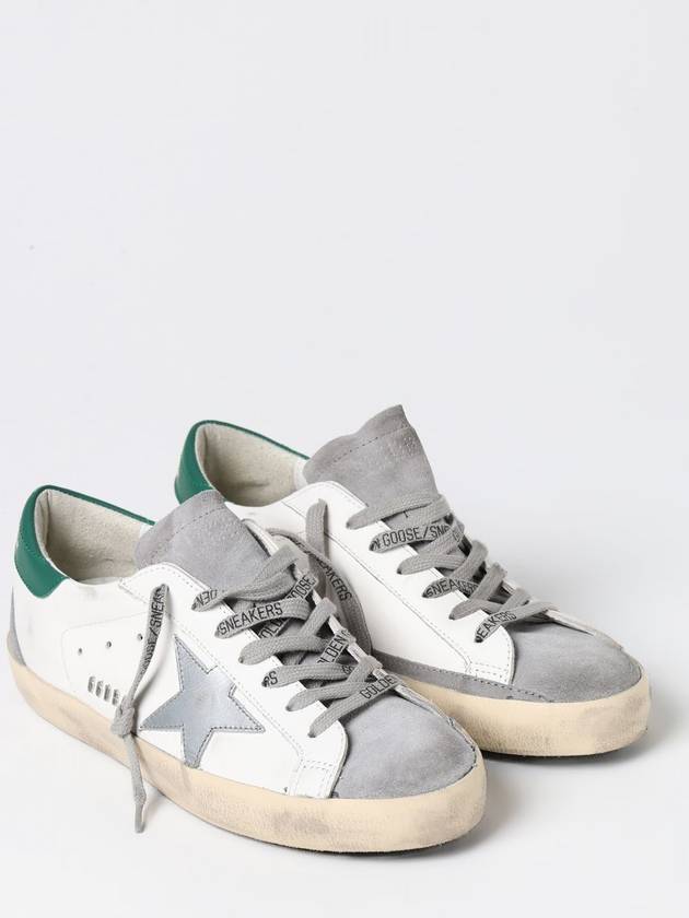 Superstar Green Heel Tab Leather Sneakers White - GOLDEN GOOSE - BALAAN 3