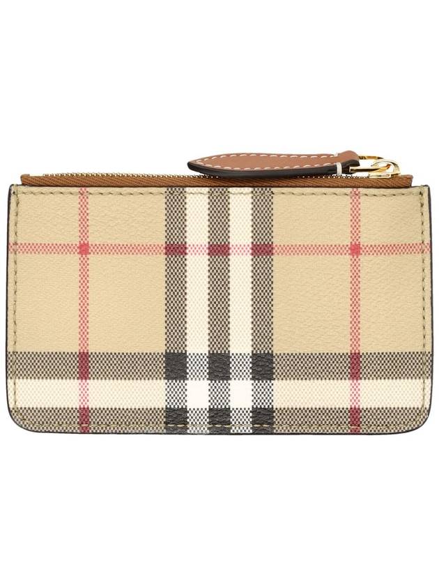 Check Print Coin Wallet Beige - BURBERRY - BALAAN 3