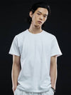 Unisex Basic Patch Short Sleeve Tee White - LMN3011 - BALAAN 1