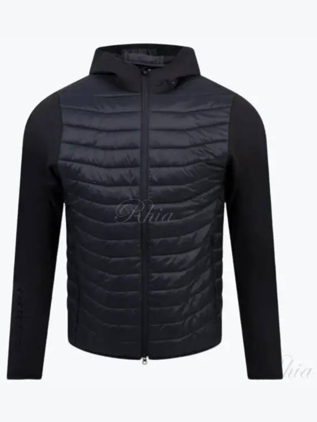 Men's Holden Quilt Hybrid Hooded Jacket Black - J.LINDEBERG - BALAAN 2