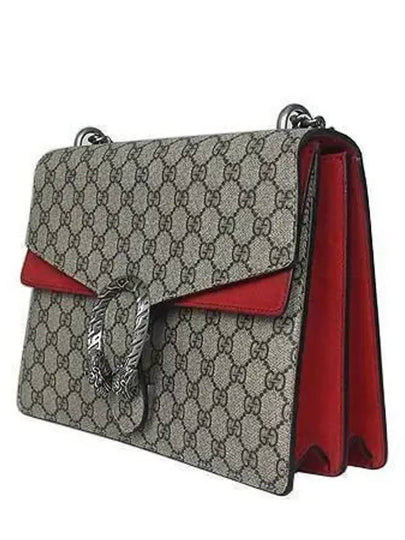 403348 Supreme Canvas Red Suede Dionysus Medium Chain Shoulder Bag - GUCCI - BALAAN 2